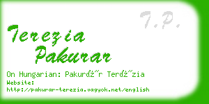 terezia pakurar business card